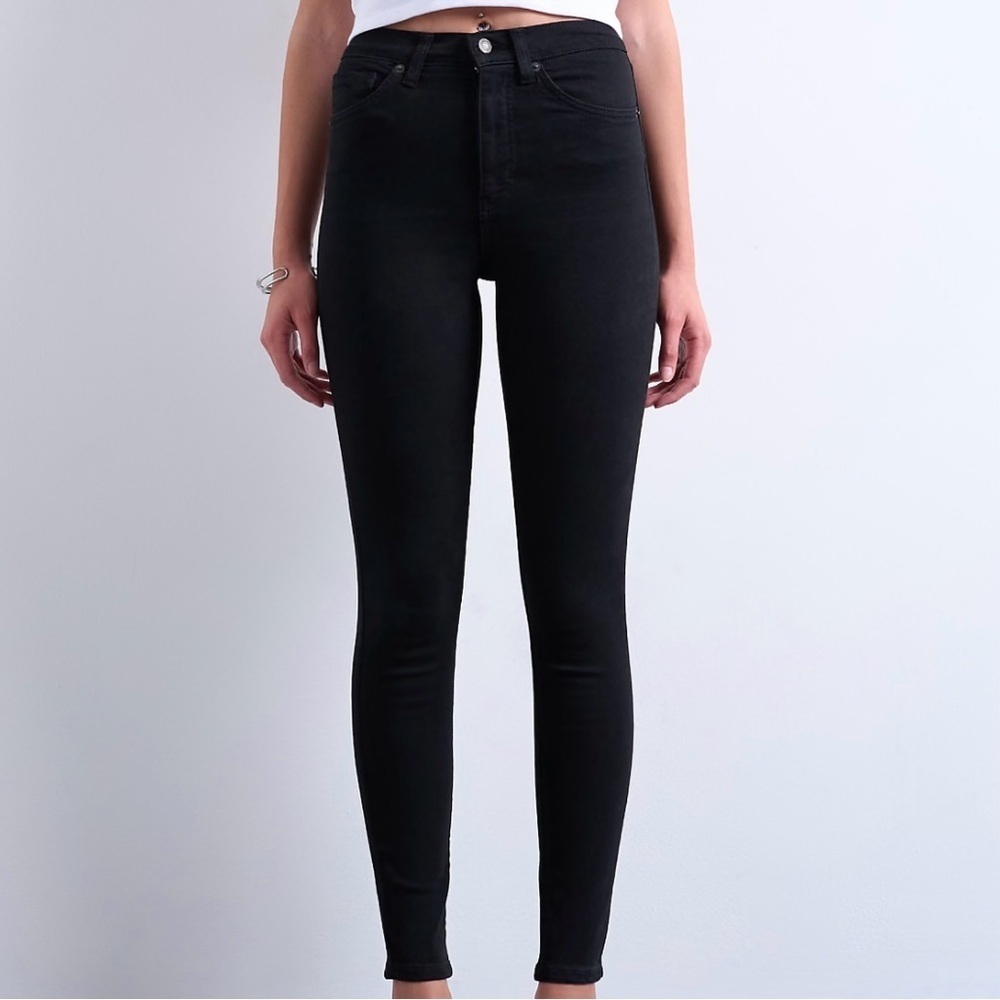 Topshop| ‘JAMIE’ High Rise Black Denim Jeans Sz 25/30”